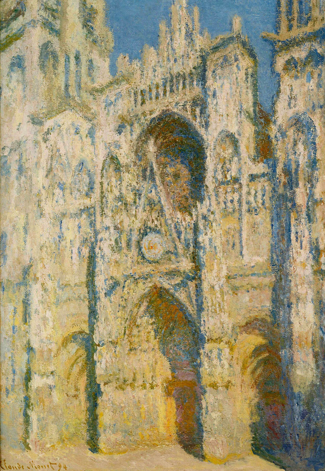 Rouen Cathedral, the Portal and the Tower d`Allban on the Sun 1894